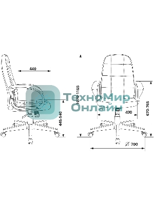 Кресло руководителя Бюрократ CH 002 Fabric Light-19 серый, крестов. пластик