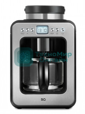 Кофеварка капельная BQ CM7001 серебристый/черный, исп. кофе - молотый/зерновой, 0.6 л, 600 Вт