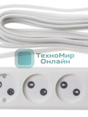 Сетевой удлинитель Buro BU-PSL4.5/W 5 м (4 розетки) белый (пакет ПЭ)