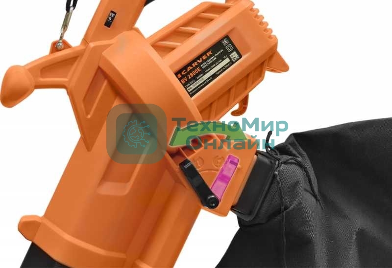 Воздуходувка-пылесос Carver BV 2800E 2800Вт пит.:от сети черный/оранжевый