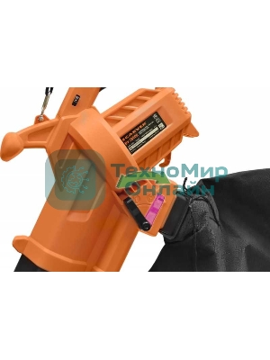 Воздуходувка-пылесос Carver BV 2800E 2800Вт пит.:от сети черный/оранжевый