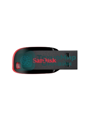 Флешка USB Sandisk CZ50 Cruzer Blade (SDCZ50-016G-B35), 16Gb, USB 2.0, R/W 15/4, черный/красный