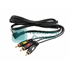 Шнур Rexant Стерео 3,5 мм 4C - 3 RCA 1,5 мeтра (GOLD)