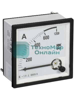 Амперметр Э47 72х72мм 600/5А кл. точн. 1.5 IEK IPA10-6-0600-E