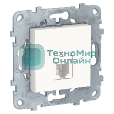 Механизм розетки телефонная UNICA NEW RJ11 одиноч. 4 контакта бел. SchE NU549218