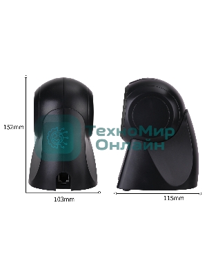 Сканер штрих-кода Deli E14884 черный