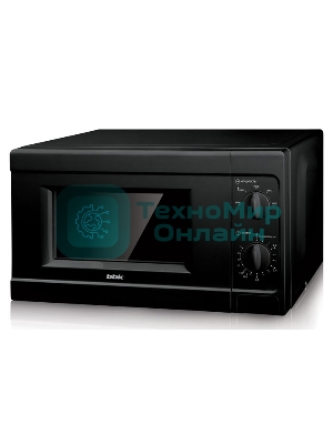 Микроволновая печь BBK 20MWS-709M/B черный, 20 л, 700 Вт, переключатели - поворотный механизм