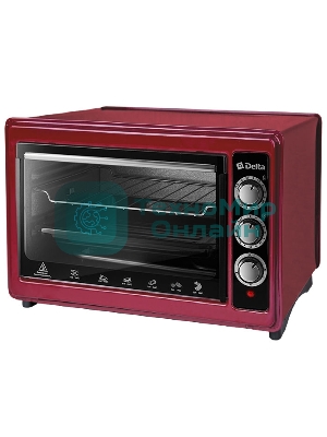Мини-печь Delta D-0123 бордовая