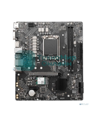 Материнская плата MSI PRO H610M-G WIFI DDR4, Socket LGA 1700, Intel H610, 2xDDR4, 4xSATA, 1xM.2, 1xPCIe 4.0 x16, 1xPCIe 3.0 x1, 1xHDMI, 1xDP, 1xVGA, 1x 1Gb LAN, 4xUSB-A 2.0, 2xUSB-A 5Gbps, 3x3.5 мм, 7.1, mATX