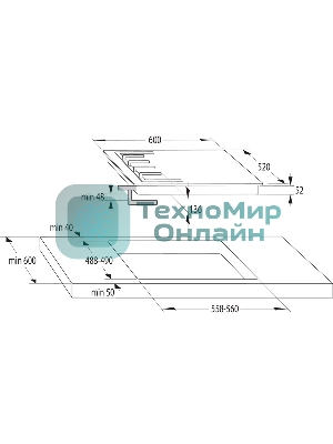 Газовая варочная панель Gorenje GTW642SYB черный