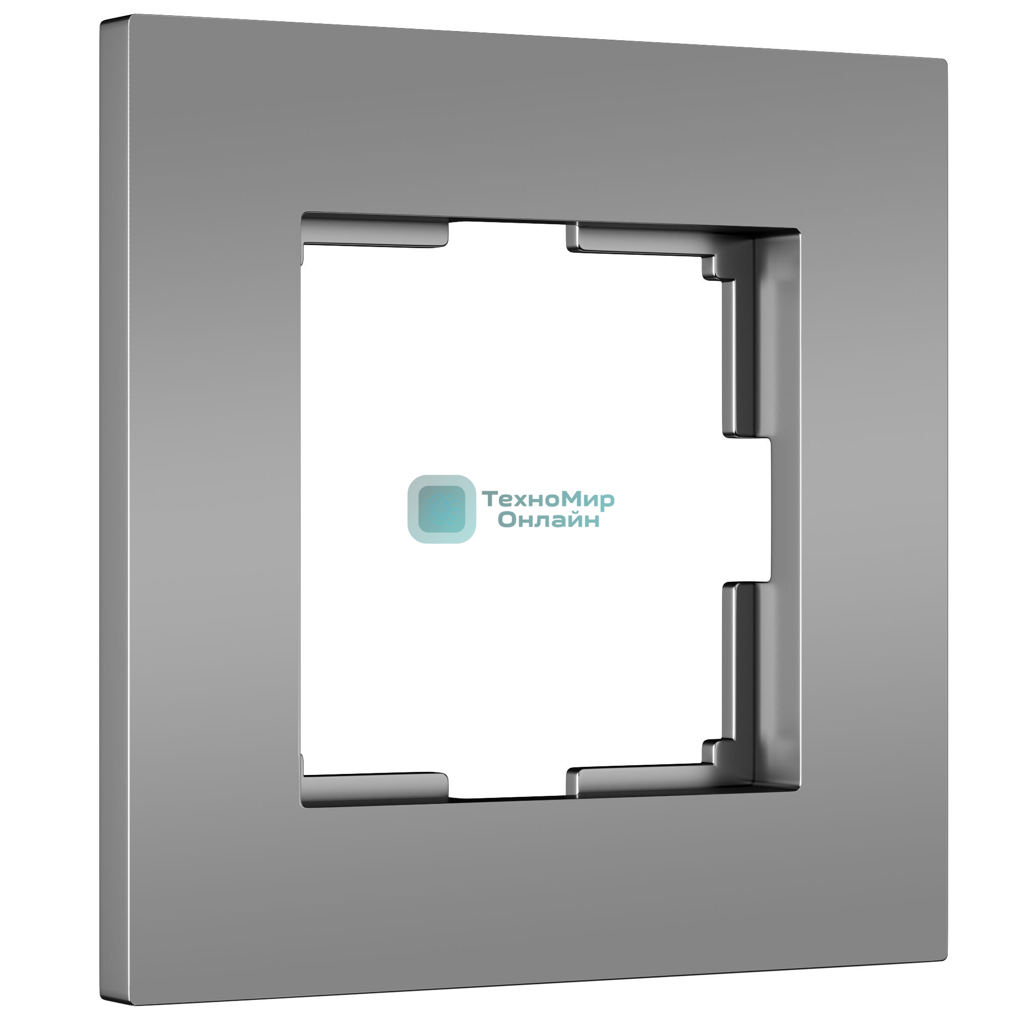 Рамка на 1 пост Slab (серебро софт) W0012965