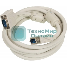 Кабель SVGA Ningbo CAB016S-10F VGA HD15 (m)/VGA HD15 (m) 3м феррит.кольца