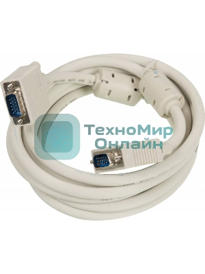 Кабель SVGA Ningbo CAB016S-10F VGA HD15 (m)/VGA HD15 (m) 3м феррит.кольца