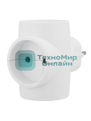 Тройник электрический Rexant без заземления 220 В, 6A