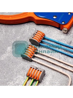 Соединительная клемма многоразовая Rexant 5-и проводная, серый (0,08-4 мм²), (5 шт.)