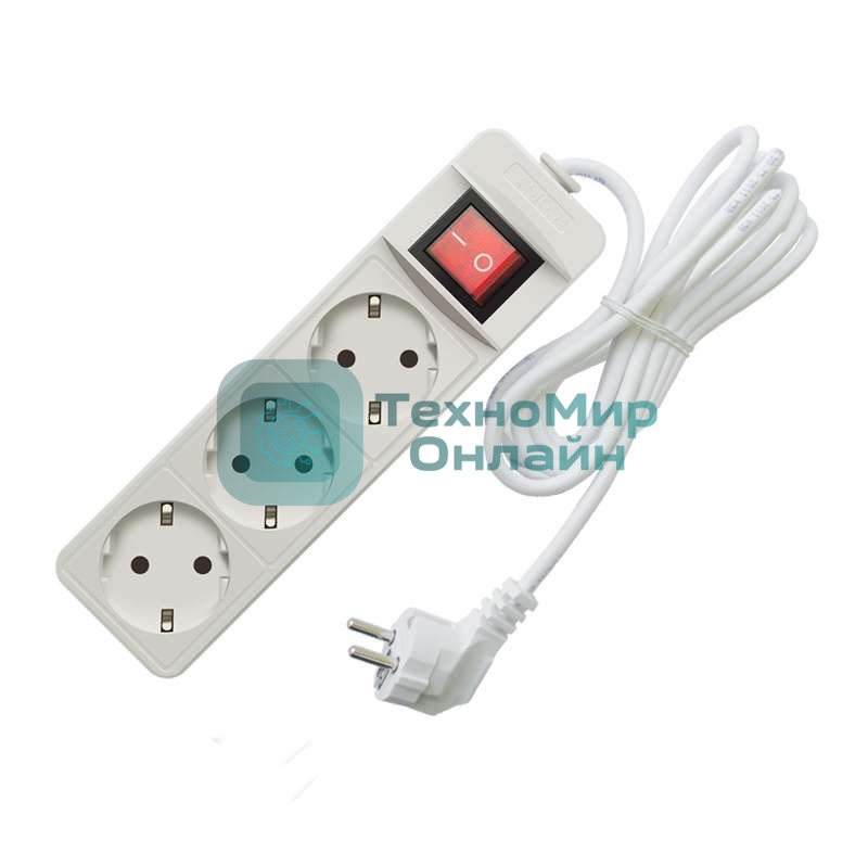 Удлинитель быт. ТМ Союз 3500 Вт 3 гн. ПВС 5 м 481S-8305