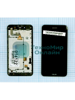 Дисплей для Asus PadFone mini 4.3, черный с рамкой