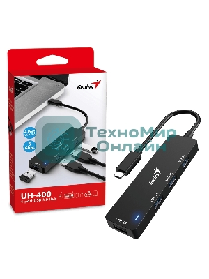 USB-концентратор Genius HUB UH-400, Black