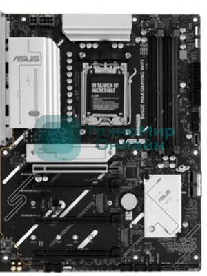 Материнская плата ASUS B650E MAX GAMING WIFI, AM5, AMD B650, 4xDDR5, 4xSATA, 3xM.2, 1xPCIe 5.0 x16, 1xPCIe 4.0 x16, 2xPCIe 3.0 x1, 1xDP, 1xHDMI, 1x2.5Gb LAN, Wi-Fi 6E, Bluetooth 5.3, 4xUSB-A 10Gbps, 1xUSB-C 10Gbps, 2xUSB-A 5Gbps, 2xUSB-A 2.0, 3x3.5 мм, 7.1, ATX