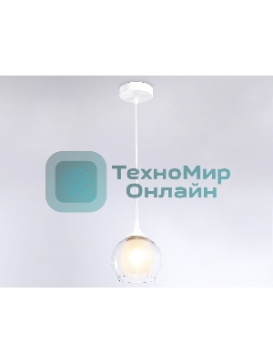 Светильник Ambrella light TR3538 WH/CL/FR белый/прозрачный/белый матовый E27 max 40W D130*800