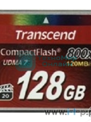 Флеш карта CF 128Gb, Transcend Ultra Speed 800X