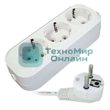 Удлинитель 3х2 м с заземл. 16А IP20 Е-303 АБС-пл. ПВС 3х1 UNIVersal 9631976