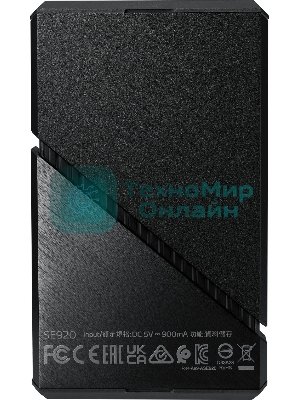 Внешний SSD ADATA SE920, 1Tb, USB 4 Type-C, R/W 3800/3700, черный
