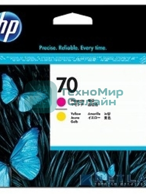 Картридж струйный HP №70 C9406A пурпурный/желтый печатающая головка для HP DJ Z2100/Z3100/PS Pro B9100