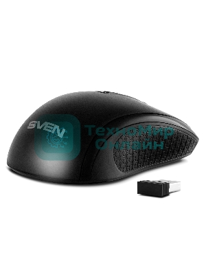 Мышь беспроводная SVEN RX-220W черный, 1600 dpi, радиоканал, USB, кнопки - 4