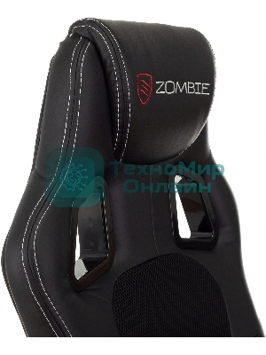 Кресло Zombie Arena черный, экокожа, 120 кг, механизм качания