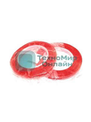 Скотч двусторонний прозрачный 3M с красной защитной лентой ширина 10 мм 25 м 2 шт. 112201