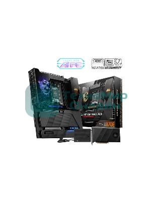 Материнская плата MSI MEG X870E GODLIKE, AM5, AMD X870E, 4xDDR5, 4xSATA, 7xM.2, 2xPCIe 5.0 x16, 1xPCIe 4.0 x4, 2xUSB-C DP, 1x10G LAN, 1x5Gb LAN, Wi-Fi 7, Bluetooth 5.4, 2xUSB-C 40Gbps, 5xUSB-C 10Gbps, 1xUSB-C 20Gbps, 8xUSB-A 10Gbps, 4xUSB-A 5Gbps, 4xUSB-A 2.0, 1xS/PDIF, 2x3.5 мм, 7.1, E-ATX