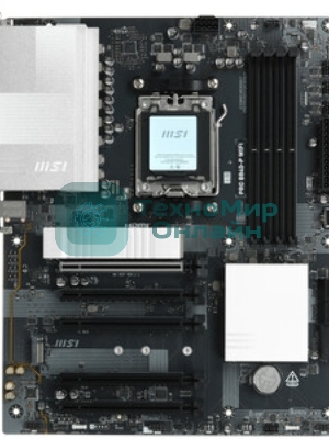 Материнская плата MSI PRO B840-P WIFI, Socket AM5, AMD B840, 4xDDR5, 4xSATA, 2xM.2, 1xPCI-E 4.0 x16, 1xPCI-E 3.0 x4, 3xPCI-E 3.0 x1, 1xHDMI, 1x 2.5Gb LAN, 4xUSB-A 2.0, 2xUSB-A 5Gbps, 1xUSB-C 5Gbps, 1xUSB-A 10Gbps, 1xUSB-C 10Gbps, 3x3.5 мм, 7.1, ATX