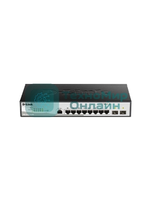 Коммутатор D-Link DGS-1210-10P/ME/B1A, 8×1 Гбит/с + 2×1 Гбит/с SFP, управляемый