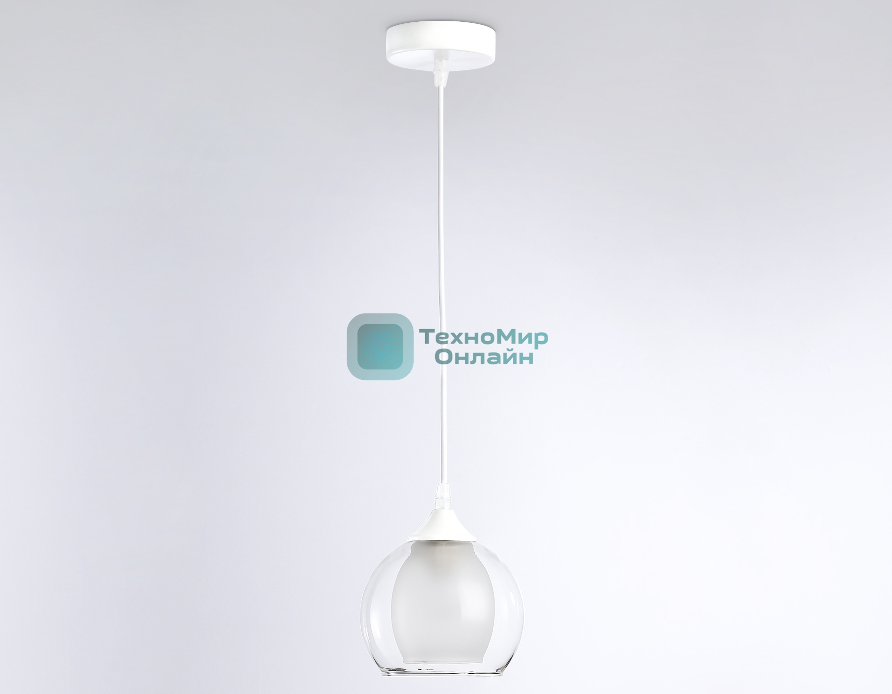 Светильник Ambrella light TR3538 WH/CL/FR белый/прозрачный/белый матовый E27 max 40W D130*800