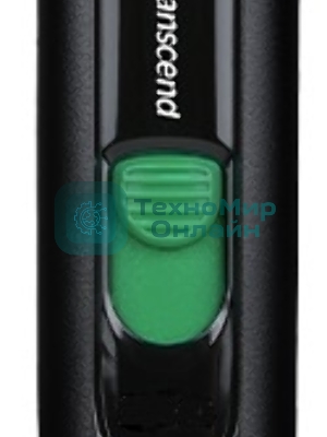 Флешка USB Transcend JetFlash 790С (TS64GJF790C), 64Gb, USB 3.0 Type-C, R/W 90/60, черный/зеленый