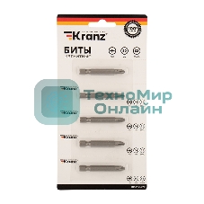Бита Kranz PH 2x50 мм для шуруповерта сталь S2 5 шт. (лента)