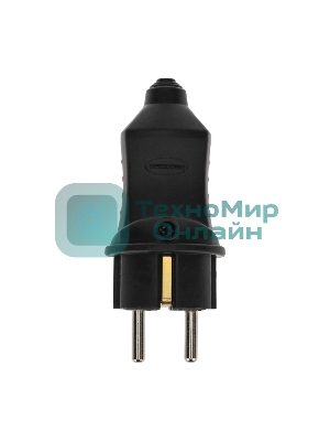 Вилка прямая влагозащищенная PROconnect 2P+PE 230V, 16 А, IP44 каучук