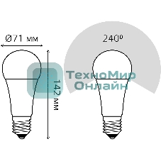 Лампа светодиодная Gauss LED Elementary A67 30W E27 2390lm 6500K 1/10/50 0
