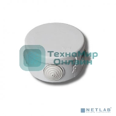 Рувинил 67010 Тусо.Коробка расп. для о/п, D = 60 мм, Н = 40 мм, 4 ввода, IP55 (св.-серая)