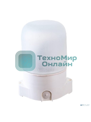 Светильник для бани пласт/стекло, прямой IP65 E27 max 60Вт 135х105х84 белый ЭРА НББ 01-60-001