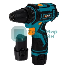 Дрель-шуруповерт Bort BAB-12x2Li-FD, 12 В, 1,5 Ач, 36 Нм, щеточный