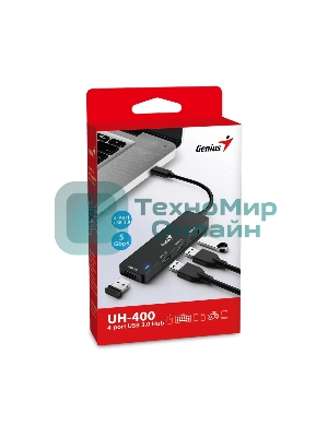 USB-концентратор Genius HUB UH-400, Black