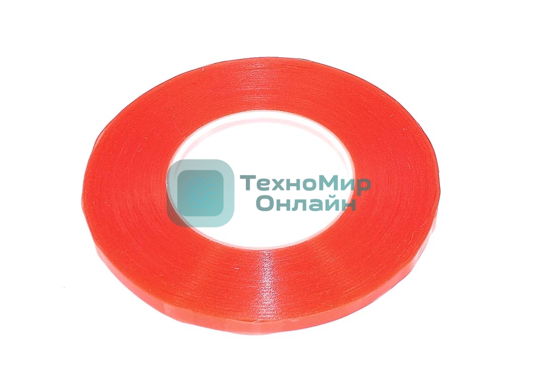 Скотч двусторонний прозрачный 3M с красной защитной лентой ширина 3мм 50м