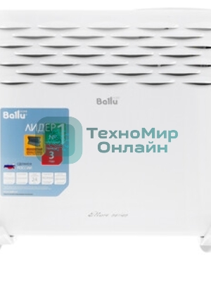 Конвектор электрический Ballu Ettore BEC/ETER-1000 белый, 1000 Вт, 15 м2, термостат, дисплей