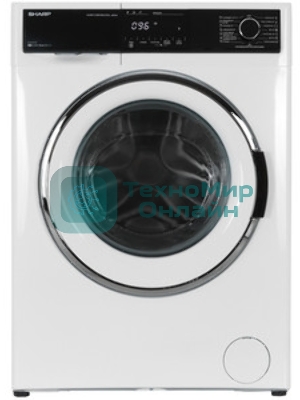 Стиральная машина Sharp ES814RW белый, загрузка фронтальная 8 кг, 1400 об/мин, класс: A+++