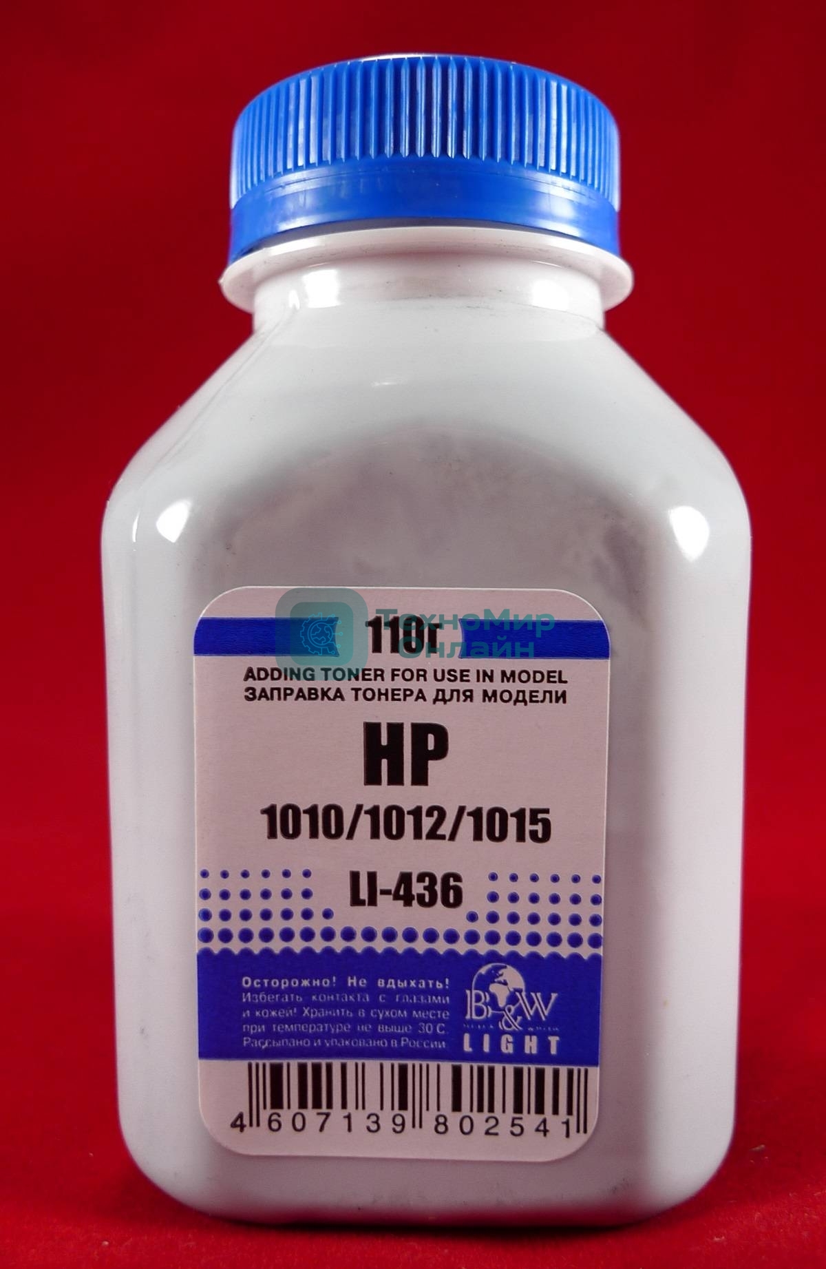 Тонер HP LJ 1010/1012/1015/1018/1020 (фл.100г.) B&W Light фас Ро