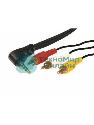 Шнур Rexant Стерео 3,5 мм 4C - 3 RCA 1,5 мeтра (GOLD)