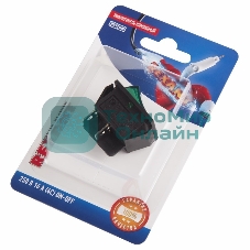 Выключатель клавишный Rexant 250V 16А (4с) ON-OFF зеленый с подсветкой (RWB-502, SC-767, IRS-201-1)