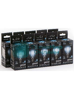 Лампа светодиодная Filament Шар E14 7Вт 4100К Gauss 105801207
